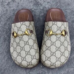 Gucci Beige and Brown Winter Rain Boots